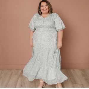 Kervology Light Blue Patterned Dress